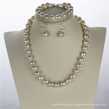 Snh Nautral Hot Sale Fresh Water Pearl Necklace Set